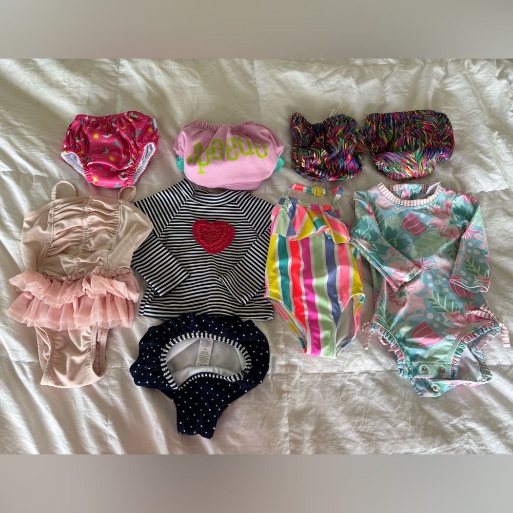 6-12 months baby girl bathing swim suits